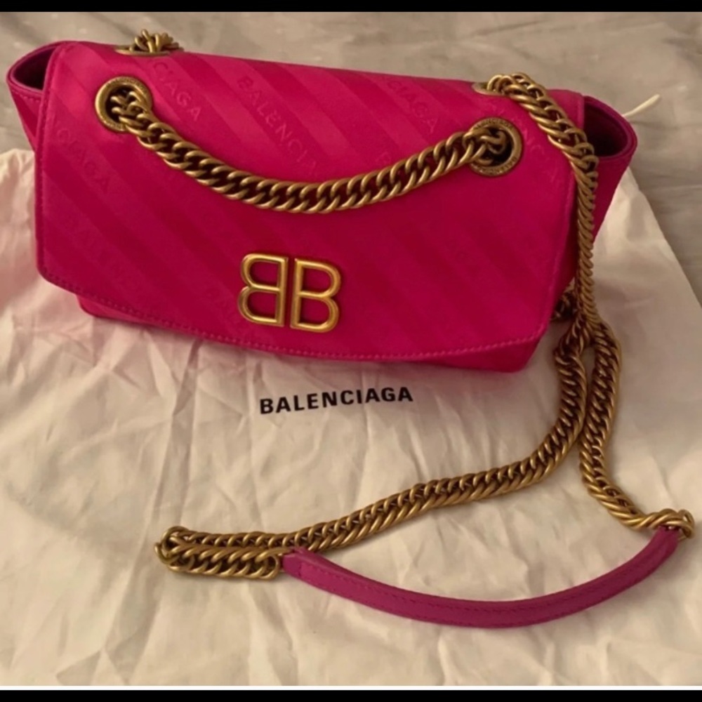 Balenciaga BB Satin Jacquard Crossbody bag